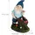 Relaxdays Gartenzwerg mit Pilzen, wetterfest, frostsicher, HBT 14,5 x 10,5 x 7 cm, Gartenfigur Wichtel, Kunststein, bunt