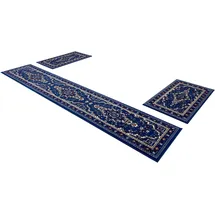 OTTO home Bettumrandung OTTO HOME "Oriental, Made in Belgium" Gr. 14, blau (hellblau), H:7mm, Obermaterial: 100% Polypropylen, Bettumrandungen, Läufer-Set, Kurzflor, Orient-Optik, mit Bordüre, pflegeleicht, elegant