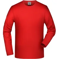 James & Nicholson Elastic Shirt Langarm - Farbe rot,