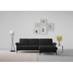 Ecksofa SIT & MORE "Fashion L-Form", schwarz, B:253cm H:84cm T:165cm, Sofas, wahlweise mit Kopfteilverstellung und Vorziehsitz, motorisch