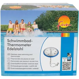 SUMMER FUN Schwimmthermometer Edelstahl