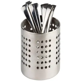 APS Besteckständer, Besteckbehälter, Ø 12 cm, Höhe 13,5 cm, Edelstahl matt poliert
