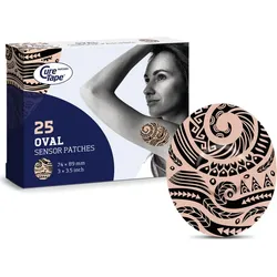 CureTape® Sensor Patches Art elastisches Pflaster Farbe Tattoo 25 St.