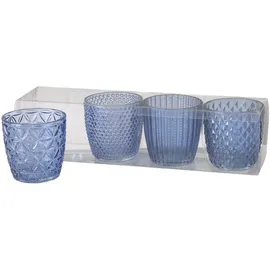 Boltze Windlicht Marilu Glas Blau