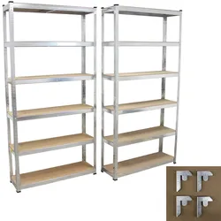 2x Schwerlastregal Steckregal 200x100x30 Archivregal Schwerlastregal Lagerreg...