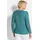 GOLDNER Strickjacke Strukturjacke mit Rollband Blau 22