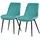 ML DESIGN modern liv Küchenstuhl Samt blau 2er Set