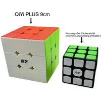 Zauberwürfel 3x3 9cm XXL QiYi PLUS Magischer Würfel Magic Cube Geschenk