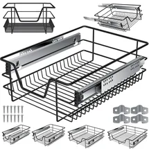 Kesser KESSER® Teleskopschublade Küchenschublade Küchenschrank Korbauszug Schrankauszug Vollauszug Schublade