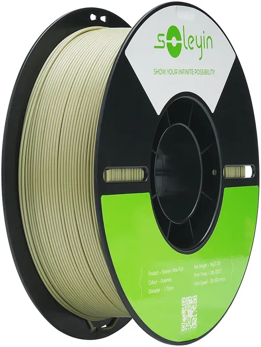 Creality Soleyin Ultra PLA grün 1 KG 3D-Druckerfilament 1,75 mm, hohe Geschwindigkeit 30–300 mm/s, passend für die meisten FDM-3D-Drucker