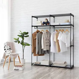 Songmics Kleiderschrank, Stoffschrank 140 x 43 x 174 cm,