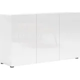 INOSIGN »MISTER, Sideboard,Kommode, Anrichte, Kredenz, mit 4 geräumigen Fächern« Kommode, komplett Hochglanz lackiert, Breite 135cm, weiß