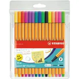 Stabilo point 88 - 15er Pack - mit 15 verschiedenen Farben inklusive 5 Neonfarben