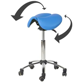 Teqler Sattelhocker Kunstleder Blau
