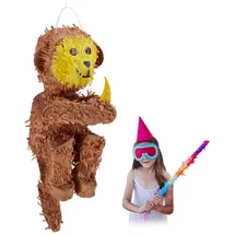 Relaxdays Piñata Affe Braun/Gelb