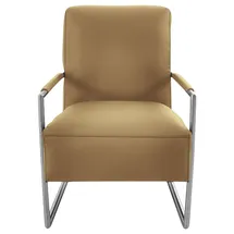 K+W Komfort & Wohnen Cocktailsessel 62 x 77 x 83 cm Gelb mit bezogenen Armlehnen