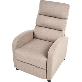Beliani Fernsehsessel OTUS Stoff 67 x 75 x 89 cm Taupe mit verstellbarer Rückenlehne