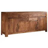 MASSIVMOEBEL24.DE Sideboard Akazie 200x45x90 golden honey lackiert SHAMAN #41 - 2 Jahre Gewährleistung - mind. 14 Tage Rückgaberecht - Braun - 90x200