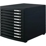HAN Schubladenbox Contur 30 x 30,7 cm 10-tlg. schwarz