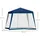 Outsunny Gartenpavillon 3 x 3 m inkl. 4 Seitenteile Blau