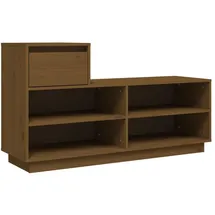 vidaXL Schuhregal 110 x 34 x 61 cm honigbraun / braun