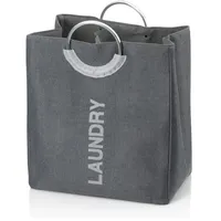 Kela Wäschesortierer Palma 100%Polyester granitgrau 50,0x29,0x54,0cm