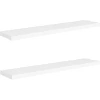 vidaXL Wandregal 120 x 23,5 x 3,8 cm Weiß