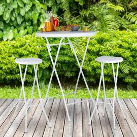 Relaxdays Barhocker klappbar 32,5 x 80 x 29 cm Weiß