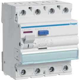Hager Fi-schalter 4P 40A 100mA G/A-VS