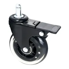 HMF 6810, Bürostuhl Rollen 5er Set, 11 mm, Schwarz