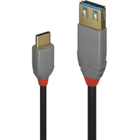 Lindy USB-Kabel USB 3.2 Gen1 USB-A Buchse, USB-C® Stecker 0.15m Schwarz 36895