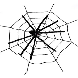 Halloween Spinne im Netz mit Funktion (1,35 Meter)