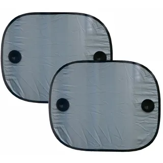 SECUMAX Sonnenschutz-Fensterfolie Textile Kinder Auto Sonnenblende Sonnenschutz 2 Stück Set 44 x 36 cm, Netz schwarz