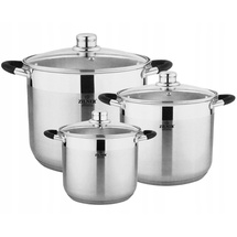 ZILNER 3er Set 4,1L/5,6L/7,2L Edelstahl ZILNER Kochtopfset | Induktionstopfset | Induktionstopfset | Induktionstopfset passend ZL-7360 - Silber