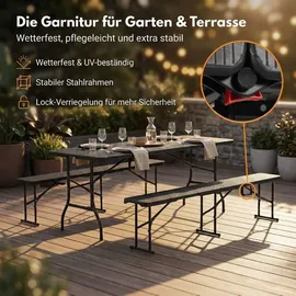 Albatros Bierzeltgarnitur 3-tlg. Schwarz