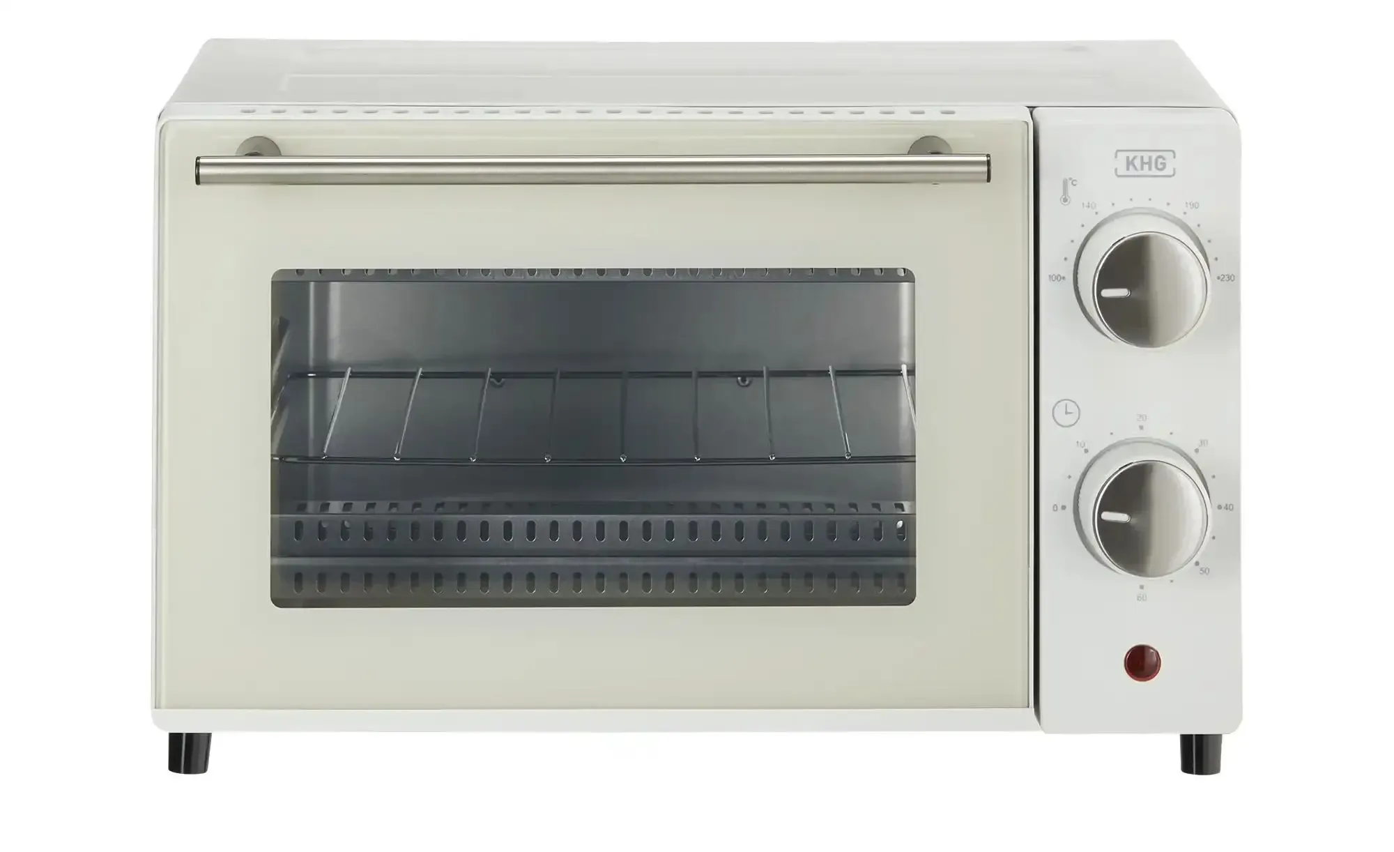 KHG Minibackofen  MBO-10W , weiß , Metall lackiert,Glas , Maße (cm): B: 36,5 H: 22 T: 27.0