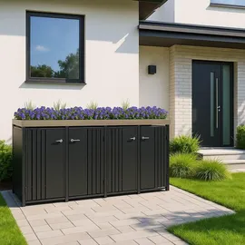 MCW Mülltonnenverkleidung O67 125 x 260 x 84 cm anthrazit