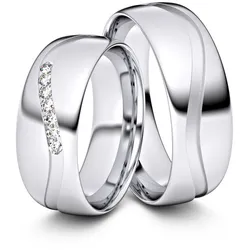 Trauringe Gevelsberg 585er Weiflgold - 2548