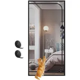Cat Screen Katzennetz for Balkon 90cm X 220 cm, Haustiere Bildschirm Tür,Katzengitter Tür Katze Kratzfest Katze Mesh Tür Bildschirm for Wohnzimmer,Schlafzimmer,Küche(Size:95x200cm)