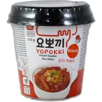 Yopokki MHD 27.06.2026 - YOPOKKI Instant Topokki Kimchi 115g | Reiskuchen Tteokbokki