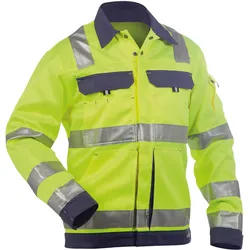 DASSY® Dusseldorf Warnschutz Arbeitsjacke - neongelb/dunkelblau - XS