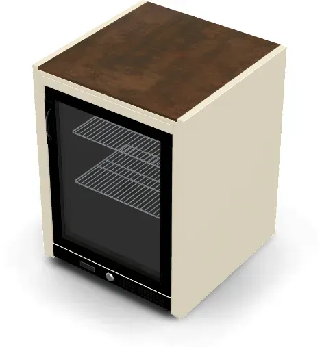 Brabura CT 60 Kühlschrankmodul - Iron Corten / Perle Blanche