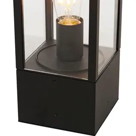 QAZQA Außenleuchte Aluminium 40 cm E27 1 Stück schwarz