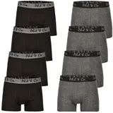 Phil & Co. Berlin Retroshorts 8-Pack Jersey in schwarz/anthrazit | Gr.: 3XL