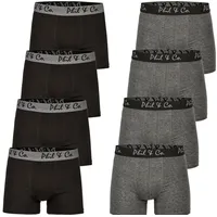 Phil & Co. Berlin Retroshorts 8-Pack Jersey in schwarz/anthrazit | Gr.: 3XL