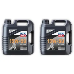 2x 4L LIQUI MOLY 3058 Motorbike 4T 15W-50 Offroad 4 Takt Motoröl Motorrad Motor