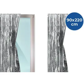 Maximex Sichtschutz 90 x 220 cm Silber 2 St.