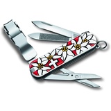 Victorinox Taschenmesser, Nail Clip 580, Multitool, Maniküre, Pediküre, 8 Funktionen, Kleine Klinge, Nagelfeile, Edelweiss