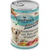 LandFleisch Classic Rinderherzen mit Reis, Wildapfel & Gartengemüse 12 x 400 g