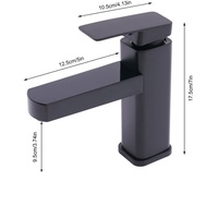 Digitaler Waschtischarmatur LED Wasserhahn Einhebel Bad Waschbecken Schwarz
